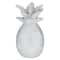 Silver Polystone Glam Pineapple Sculpture, 12" x 6" x 6"